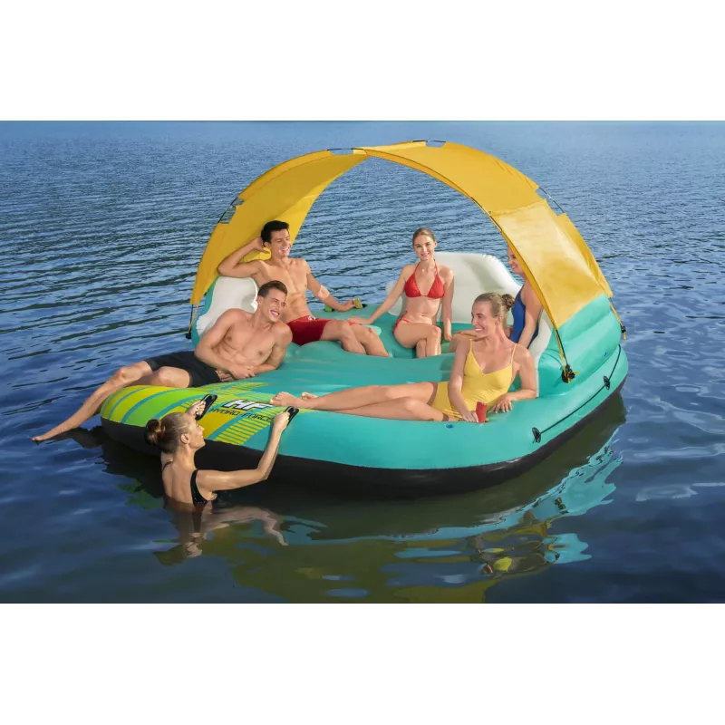 Bestway Hydro-Force 9'10 collas x 9' / 3.00m x 2.75m Sunny Lounge Island peldošā sala