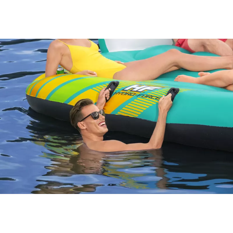 Bestway Hydro-Force 9'10 collas x 9' / 3.00m x 2.75m Sunny Lounge Island peldošā sala
