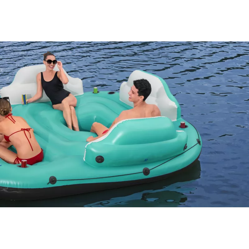 Bestway Hydro-Force 9'10 collas x 9' / 3.00m x 2.75m Sunny Lounge Island peldošā sala