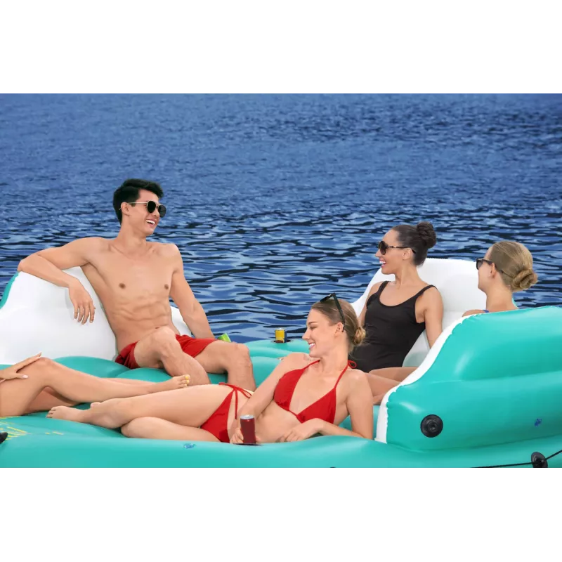 Bestway Hydro-Force 9'10 collas x 9' / 3.00m x 2.75m Sunny Lounge Island peldošā sala