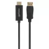 Manhattan DisplayPort 1.2 uz HDMI kabelis, 4K@60Hz, 1m, vīrietis pret vīrieti, DP ar fiksatoru, melns, nav divvirzienu, trīs gadu garantija