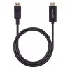Manhattan DisplayPort 1.2 uz HDMI kabelis, 4K@60Hz, 1m, vīrietis pret vīrieti, DP ar fiksatoru, melns, nav divvirzienu, trīs gadu garantija