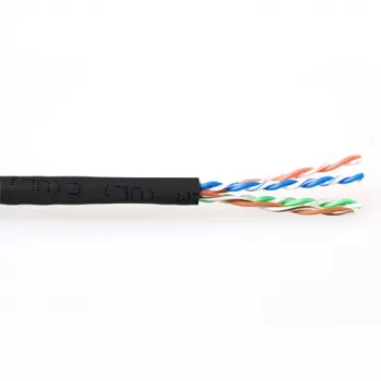 ACT CAT6 U/UTP viendzīslu vītais vads melns 305 m