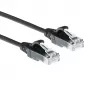 ACT Black 0,5 metra LSZH U/UTP CAT6 datacentra plānais savienojuma kabelis ar aizsargvāciņu un RJ45 savienotājiem
