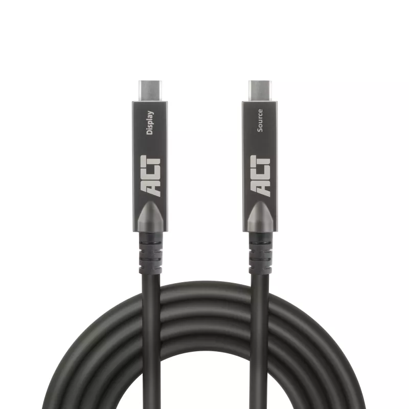 ACT USB-C 3.2 Gen2 aktīvais optiskais kabelis (AOC), skārienpaneli, video, dati, barošana, 3m