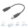 ACT USB Type-C sievišķais uz USB-B 2.0 printera adaptera kabelis 0.2m