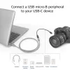 ACT USB Type-C sievišķais uz USB micro B 2.0 vīrišķais adaptera kabelis 0.2m