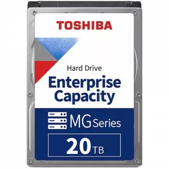 Toshiba MG11 20TB 3,5 collu uzņēmuma cietais disks (MG11ACA20TE): 7200 RPM, SATA 6 Gb/s, hēlija blīvējums, 550 TB/gadā, 24/7 darbība serveriem un NAS