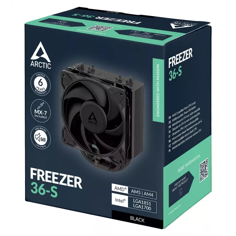ARCTIC Freezer 36-S CPU gaisa dzesētājs - Melns