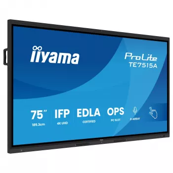 iiyama ProLite TE7515A-B2AG 75 collu 4K interaktīvais skārienekrāns