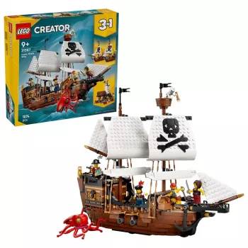 LEGO Creator 3-in-1 31387 Ikoniskais pirātu kuģis (1074 gab.)
