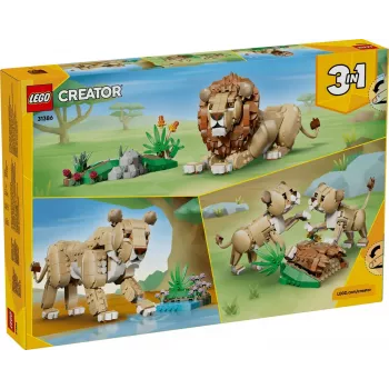 LEGO Creator 3-in-1 31386 Savvaļas dzīvnieki: Majestātisks lauva (839 gab.)