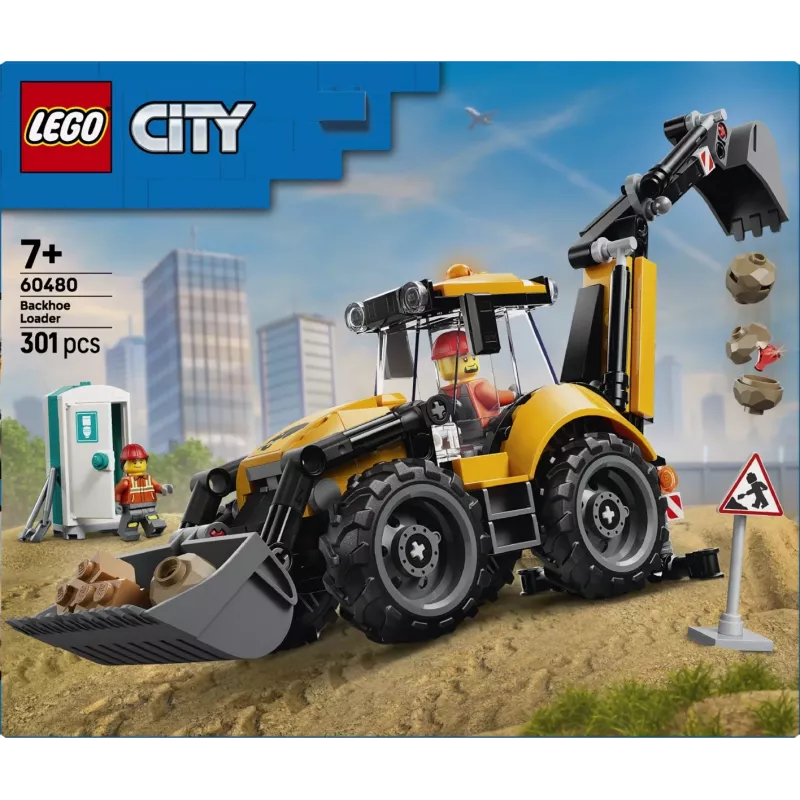 LEGO City 60480 Dzeltens ekskavators ar kausu (301 gab.)