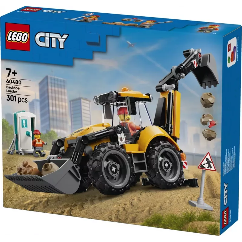 LEGO City 60480 Dzeltens ekskavators ar kausu (301 gab.)