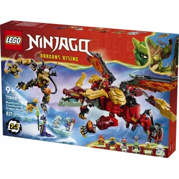 LEGO NINJAGO 71868 Wyldfyre's Pārvēršamais Pūķa Mehs (821 gab.)