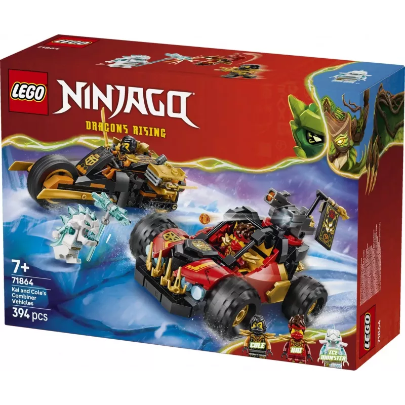 LEGO NINJAGO 71864 Kai un Kola kombinējamie transportlīdzekļi (394 gab.)
