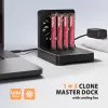 AXAGON ADSA-M2C44 USB4 40Gbps 4-Bay M.2 NVMe SSD Docking Station ar Offline Klonēšanas Funkciju, Alumīnijs, Aktīvā Dzesēšana