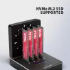 AXAGON ADSA-M2C44 USB4 40Gbps 4-Bay M.2 NVMe SSD Docking Station ar Offline Klonēšanas Funkciju, Alumīnijs, Aktīvā Dzesēšana