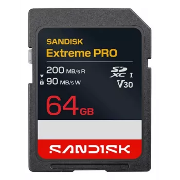 SanDisk Extreme PRO SDXC UHS-I 64GB atmiņas karte 200MB/s V30 U3