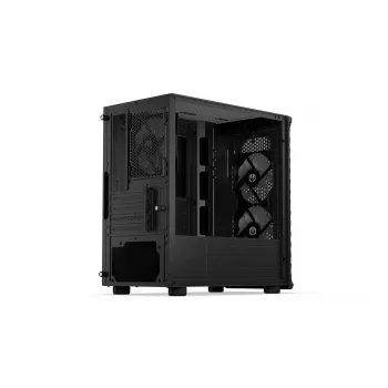 PC korpuss Endorfy Signum M30 ARGB — Micro Tower mATX, mesh priekša, 3x 120 mm ARGB ventilatori, rūdīts stikls, USB-C 20 Gb/s