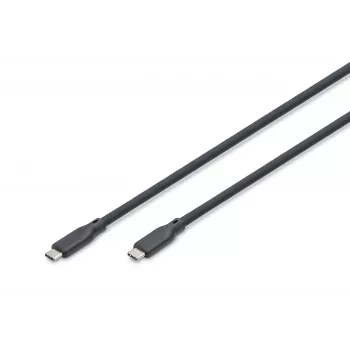 DIGITUS USB4 Version 2.0 Silicone Cable USB-C to USB-C 80Gbps 240W 16K 0,5m Black AK-300350-005-S