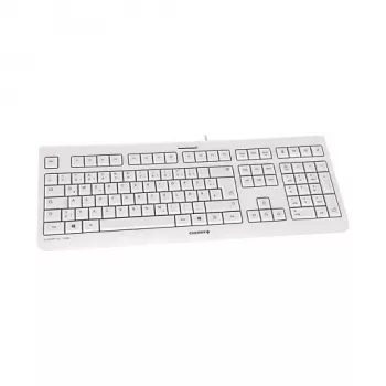 CHERRY KC 1000 Vadu USB tastatūra - Spāņu QWERTY izkārtojums, gaiši pelēka