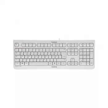 CHERRY KC 1000 Vadu USB tastatūra - Spāņu QWERTY izkārtojums, gaiši pelēka