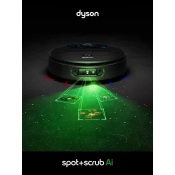 Dyson Spot+Scrub Ai Slapjās un sausās tīrīšanas robots 586183-01 Melns
