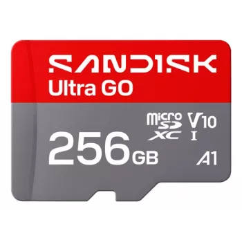 SanDisk Ultra GO microSDXC 256GB UHS-I Class 10 A1 V10 190MB/s ar SD adapteri SDSQUGN-256G-GN6MN