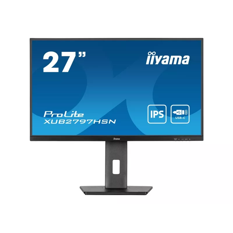 iiyama ProLite XUB2797HSN-B1 27 collu IPS Full HD 100Hz USB-C 65W ergonomisks monitors