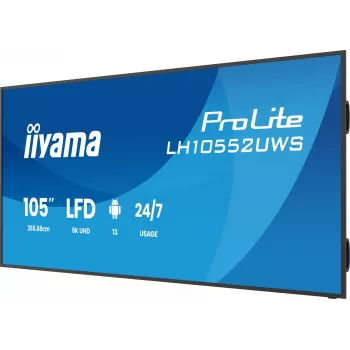 iiyama ProLite LH10552UWS-B1AG 104.6 collu 5K Ultrawide IPS Signage Displejs 21:9 500cd/m² Android 11 Wi-Fi 24/7
