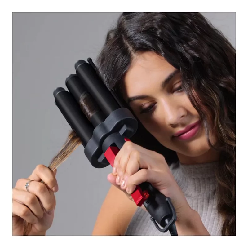 Revlon RVIR3056UKE Hot Air Brush - Black/Red - 2,5m Cord - Hair Styling Set
