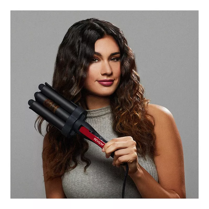 Revlon RVIR3056UKE Hot Air Brush - Black/Red - 2,5m Cord - Hair Styling Set