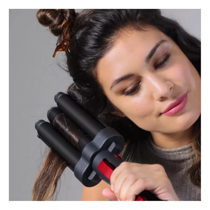 Revlon RVIR3056UKE Hot Air Brush - Black/Red - 2,5m Cord - Hair Styling Set