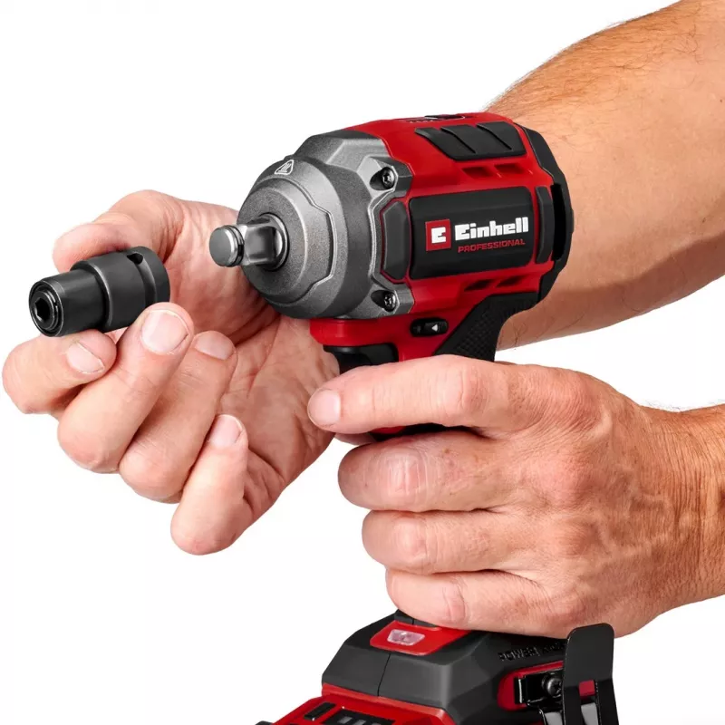 Einhell Professional TP-CW 18/350-C Li BL bezvadu triecienuzgriežņu atslēga 18V 350Nm, tikai instruments, sarkana/melna