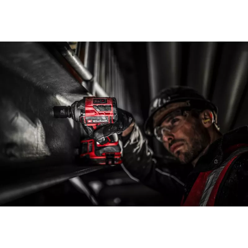 Einhell Professional TP-CW 18/350-C Li BL bezvadu triecienuzgriežņu atslēga 18V 350Nm, tikai instruments, sarkana/melna