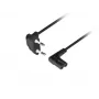 LANBERG CEE 7/16 to IEC 320 C7 Power Cord 3m Angled VDE Black