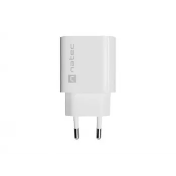 NATEC Ribera sienas lādētājs 1x USB-C 20W Balts