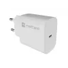 NATEC Ribera sienas lādētājs 1x USB-C 20W Balts