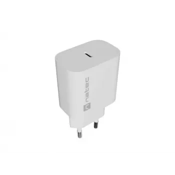 NATEC Ribera sienas lādētājs 1x USB-C 20W Balts