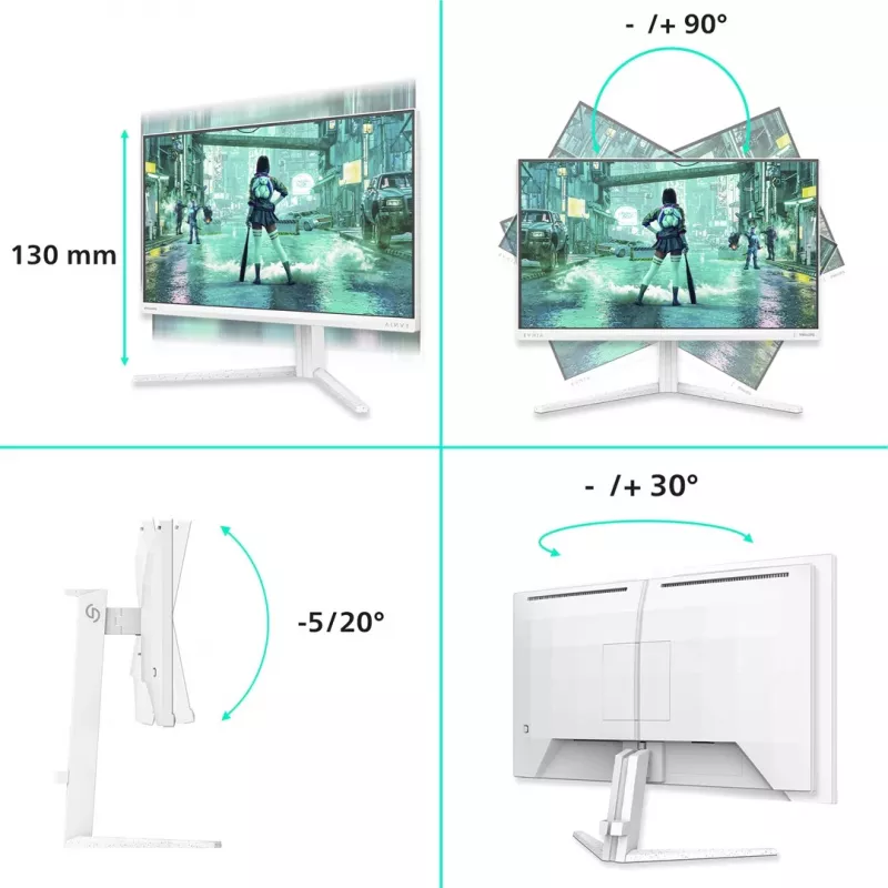 Philips Evnia 3000 24M2N3201P/00 23,8 inch IPS Full HD 180Hz Gaming Monitor White