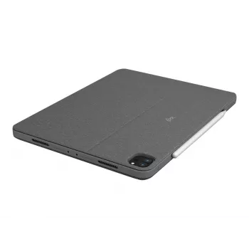 Logitech Combo Touch tastatūra un folio maciņš ar skārienpaliktni, fona apgaismojums, Apple Smart Connector, AZERTY franču izkārtojums, Oxford Gray, Apple 12,9 collu iPad Pro (5. paaudze)