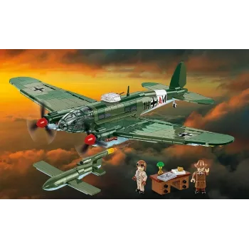 COBI Heinkel HE 111 H-22 ar V1 lidojošo bumbu konstruktors 927 detaļas