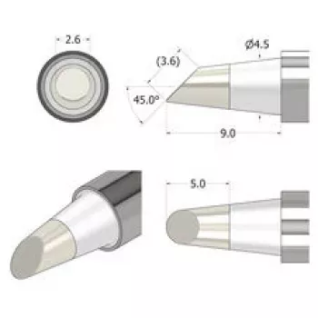 iFixit FixHub lodēšanas uzgalis Konisks-kalts 2,6 mm Sudrabs