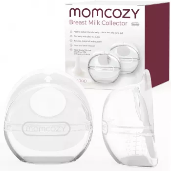MOMCOZY 90ml Reusable Breast Milk Collector - Double Pack