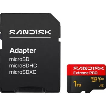 SanDisk Extreme PRO microSDXC 1TB UHS-I V30 A2 Memory Card + SD Adapter