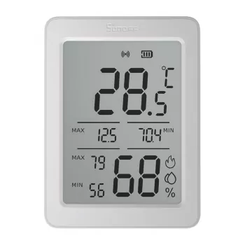 SONOFF AirGuard TH SNZB-02DR2 ZigBee temperatūras un mitruma sensors ar LCD displeju