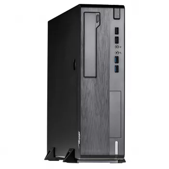 Akyga AK-502-02BK SFF datora korpuss, Micro ATX / Mini ITX, 2x USB 3.0, bez barošanas bloka, melns