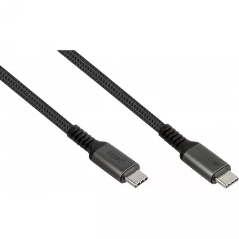 GoodConnections USB-C 2.0 (ST-ST) 0,5m Braided Cable 240W Anthracite
