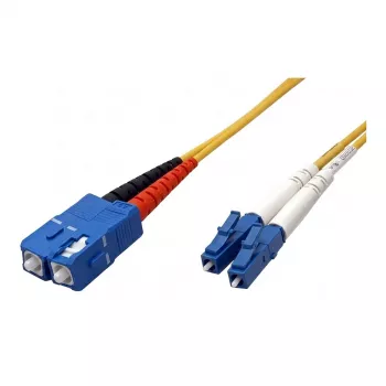 EFB Elektronik Duplex Jumper LC-SC OS2 Singlemode 9/125µm 5m LSZH Yellow 2.0mm